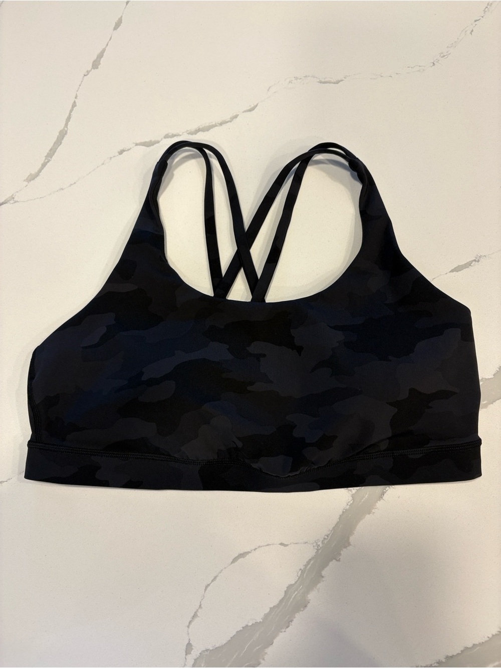 Lululemon Energy Bra Medium Support B/C Cup ~ 14 ~ Deep Coal Camo